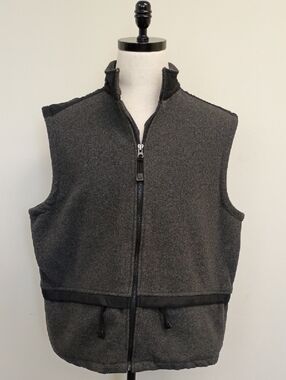 ProActive Men Heather Grey Full Zip Up Hidden Pocket Durable Outdoor Vest, sz LG